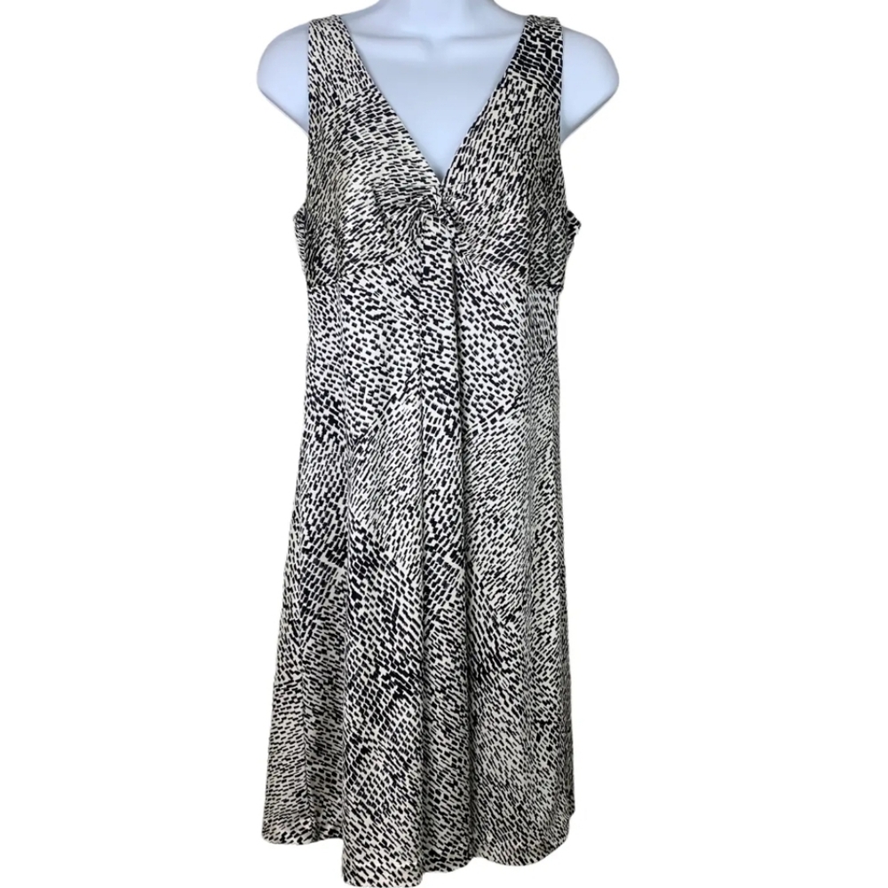 New York & Company Fit and Flare Midi Dress Size Large